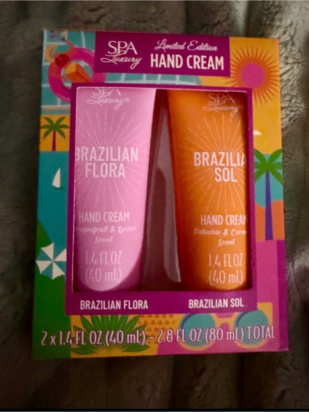 Brazilian Flora & Brazilian Sol Hand Cream Duo - Pink & Orange